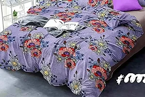 Nilotpal Blue Bunch 108x108 Double Bedsheet with 2 Pillow Cover-thumb1