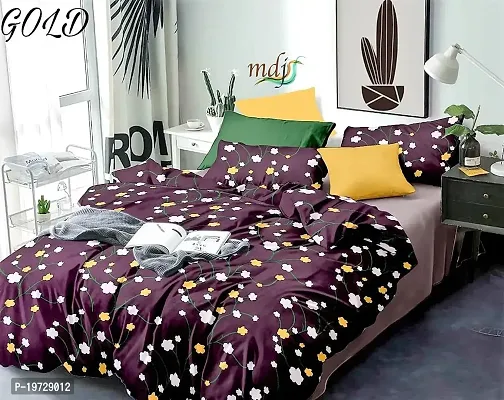 Nilotpal Cool Cola Double bedsheet with 2 Pillow Case-thumb0