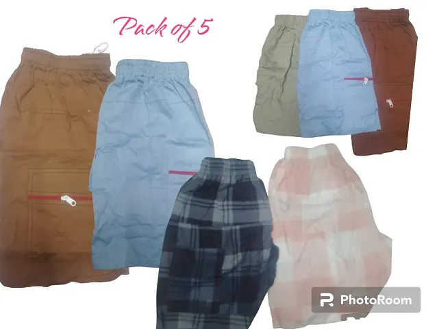 100% Checked Plus Size Regular Boxers(Pack Of 5)