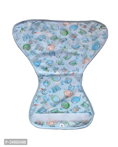 Nutty Bunny Shop4Dreams Outside Plastic Inside Terry Cotton Waterproof Reusable Loop and Hook PVC Unisex Baby Nappy/Diaper/Langot Pack of 3 Multicolor (0-3 months)-thumb2