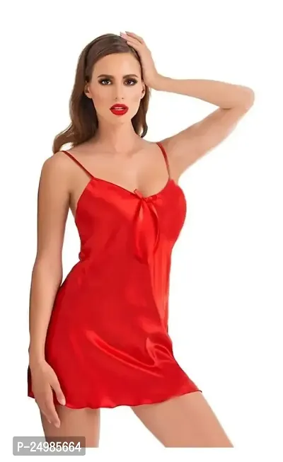 Nutty Bunny Lingere Set,Lingerie Set for Women,Lingerie Set for Women for Honeymoon,Babydoll, Babydoll Set,Lingerie Set for Women for Honeymoon Transparent (Red)-thumb0