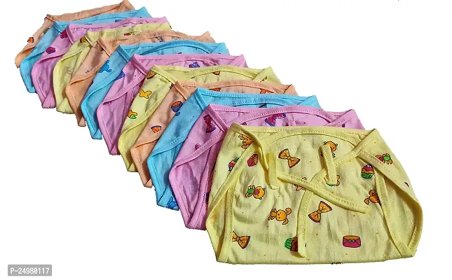 Shop4Dreams Baby Cotton Hosiery U Shape Nappies, Nadi,Langot Washable Reusable Cotton Diaper Nappy Baby Cozy Wear Pack of 12