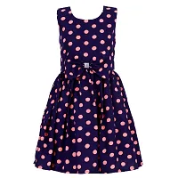 Shanaya Moda Casual Frock for Baby Girls,Blue Printed and Black Polka, Size 18-24 Months,Pack of 2-thumb2