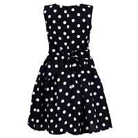 Shanaya Moda Casual Frock for Baby Girls,Blue Printed and Black Polka, Size 18-24 Months,Pack of 2-thumb3
