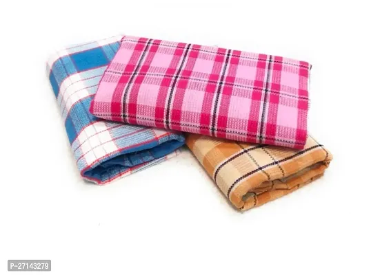 Pure Cotton 220 GSM Bath Towel  (Pack of 3)-thumb0