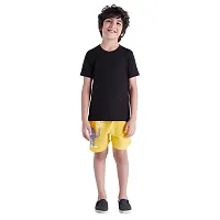 Elegant Yellow Cotton Printed Shorts For Boys-thumb1