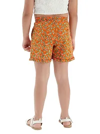 Fabulous Orange Cotton Printed Hot Pant For Girls-thumb3