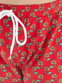 Fabulous Red Cotton Printed Hot Pant For Girls-thumb4