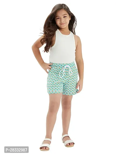 Fabulous Blue Cotton Printed Hot Pant For Girls-thumb5