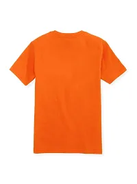 Trendy Orange Cotton Printed Tees For Boys-thumb2