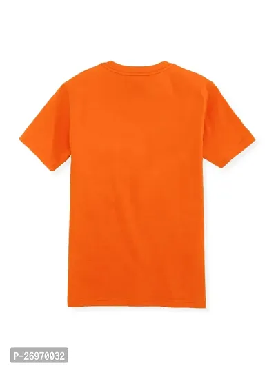 Trendy Orange Cotton Printed Tees For Boys-thumb3