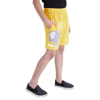 Elegant Yellow Cotton Printed Shorts For Boys-thumb2