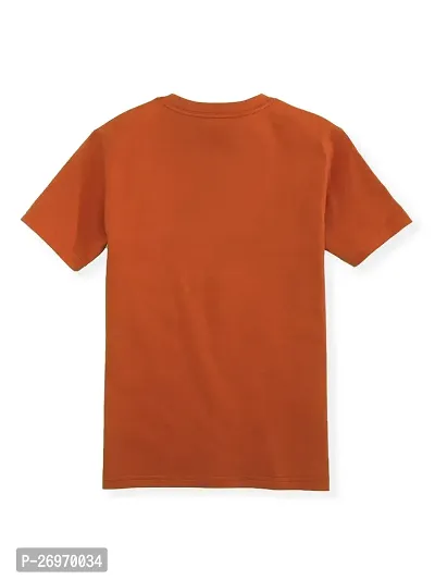 Trendy Brown Cotton Printed Tees For Boys-thumb2