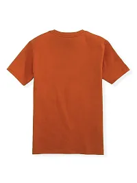 Trendy Orange Cotton Printed Tees For Boys-thumb1