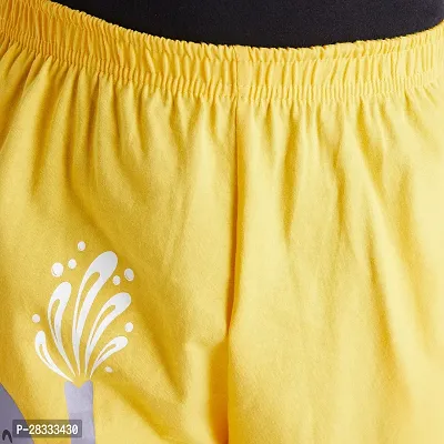 Elegant Yellow Cotton Printed Shorts For Boys-thumb5
