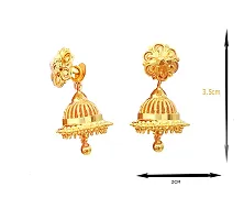 oh wow Copper with Apatite Stud Earring for Women, Girls, Red, White, Gold-thumb3