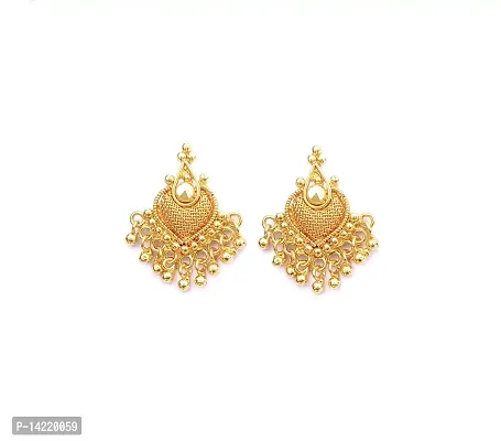 oh wow one gram micro gold studs earring for Women (gold)