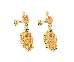 oh wow One Gram Micro Gold Studs Earring for Women (Multicolour)-thumb1