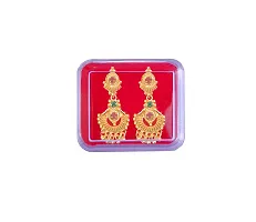 oh wow One Gram Micro Gold Studs Earring for Women (Multicolour)-thumb3