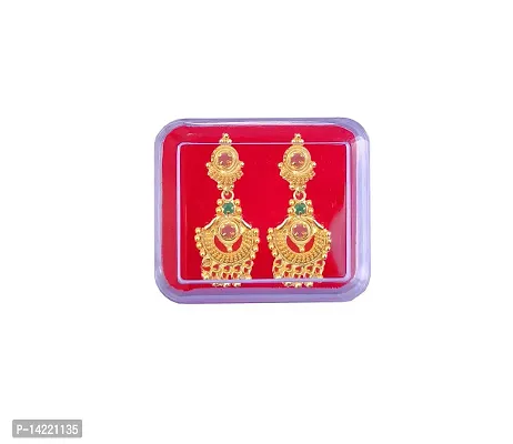 oh wow One Gram Micro Gold Studs Earring for Women (Multicolour)-thumb4