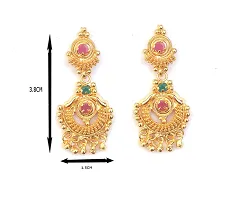 oh wow One Gram Micro Gold Studs Earring for Women (Multicolour)-thumb2