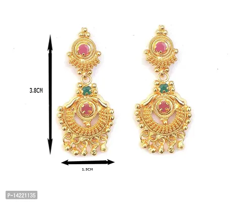 oh wow One Gram Micro Gold Studs Earring for Women (Multicolour)-thumb3