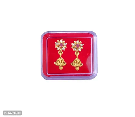 oh wow 1 Gram Gold Jhumki Earrings for Women's - Pack of 3-thumb3