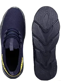 Stylish Blue Mesh Sneakers For  Men-thumb1