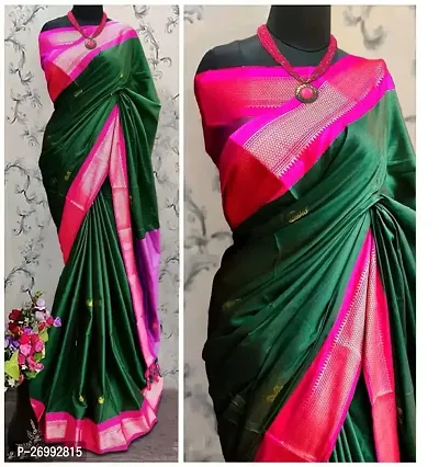 Stylish Women Cotton Saree with Blouse piece-thumb0