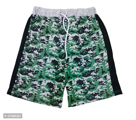 Reliable Green Cotton Blend Printed Shorts For Men-thumb0