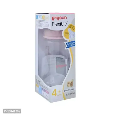 Pigeon flexible glass bottle with 2 nipple 200ml