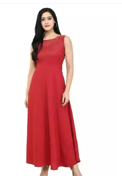 Women's Emblished Sleevless Maxi Dress