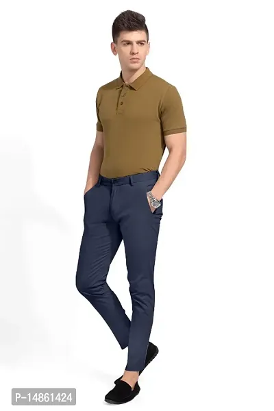 Classic Polycotton Solid Casual Trouser for Men