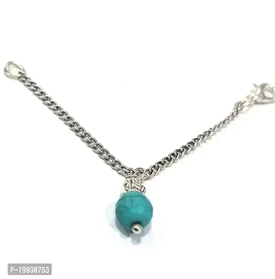 RATANSHALA - emi Precious Turquoise Gemstone Adjustable Beads Bracelet Charm Watch Charm Bag Charm Mobile Charm ( Same as Shown In Image )-thumb0