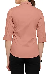 Women Regular Solid Curved Collar Formal Shirt-thumb1