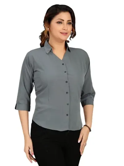 DOLANE Women's Slim Fit Rayon Shirts (DOLN1-SRT109)