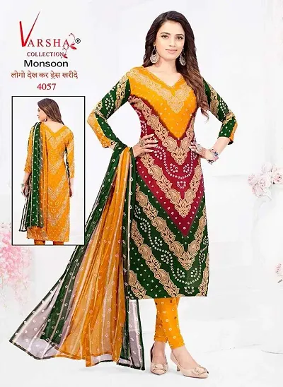 Stylish Crepe Dress Material with Dupatta