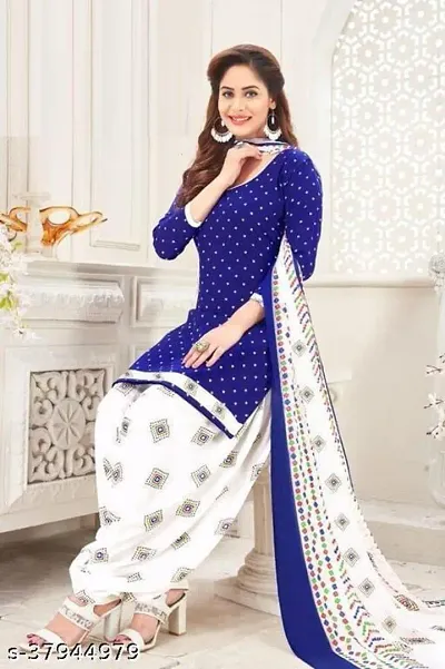 Fancy Crepe Unstitched Dress Material For Women