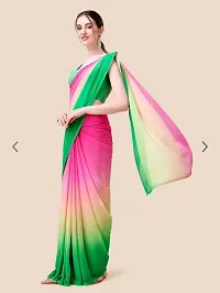 Stylish Fancy Designer Georgette Saree With Blouse Piece For Women-thumb1