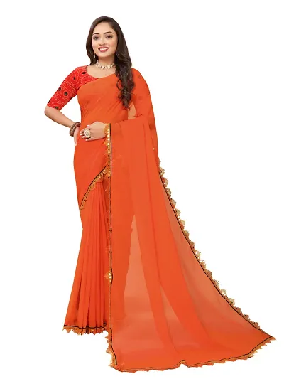 Alluring Georgette Saree with Blouse piece 