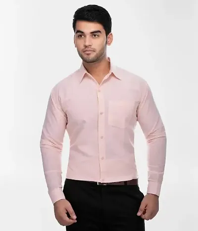 Wonder Fashion Formal Regular Fit Solid Shirt Full Sleeves for Men