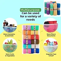 DADDY - G Multi Colour Eco Friendly Fridge Storage Bags for Vegetables and Fruits Storage with Zipper (pack of 6 )(Polyethylene)-thumb3