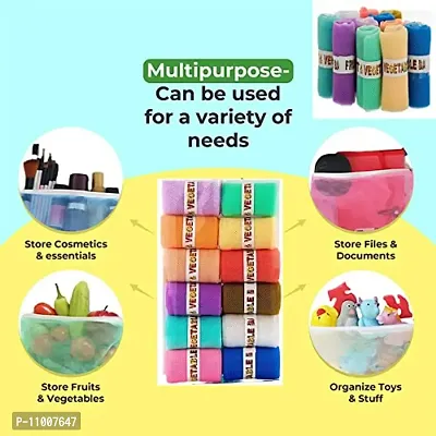 DADDY - G Multi Colour Eco Friendly Fridge Storage Bags for Vegetables and Fruits Storage with Zipper (pack of 6 )(Polyethylene)-thumb4