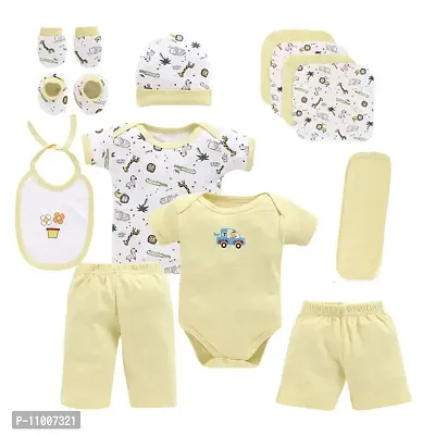 DADDY - G? New Born Unisex Baby's Gift Set -13 Pieces (Yellow)-thumb2