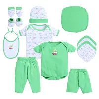 DADDY - G? New Born Unisex Baby's Gift Set -13 Pieces (Green)-thumb2