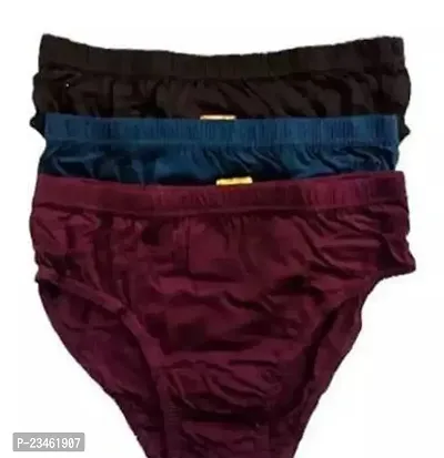 Comfortable Multicoloured Cotton Basic Brief For Women Pack Of 3-thumb0