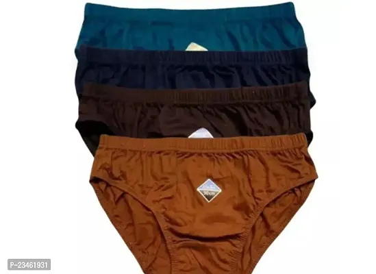 Comfortable Multicoloured Cotton Basic Brief For Women Pack Of 4-thumb0