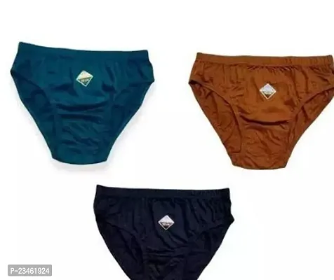 Comfortable Multicoloured Cotton Basic Brief For Women Pack Of 3-thumb0