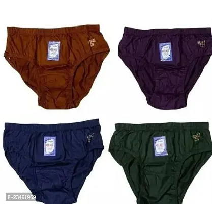 Comfortable Multicoloured Cotton Basic Brief For Women Pack Of 4-thumb0