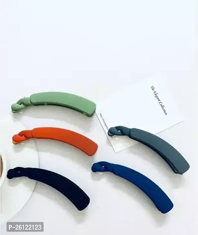Multicolour Banana Clip Pack Of 4-thumb0